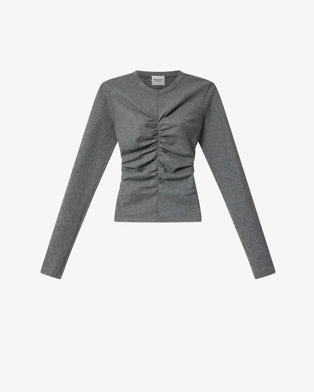 Isabel Marant Delesa top ajusté gris jersey
