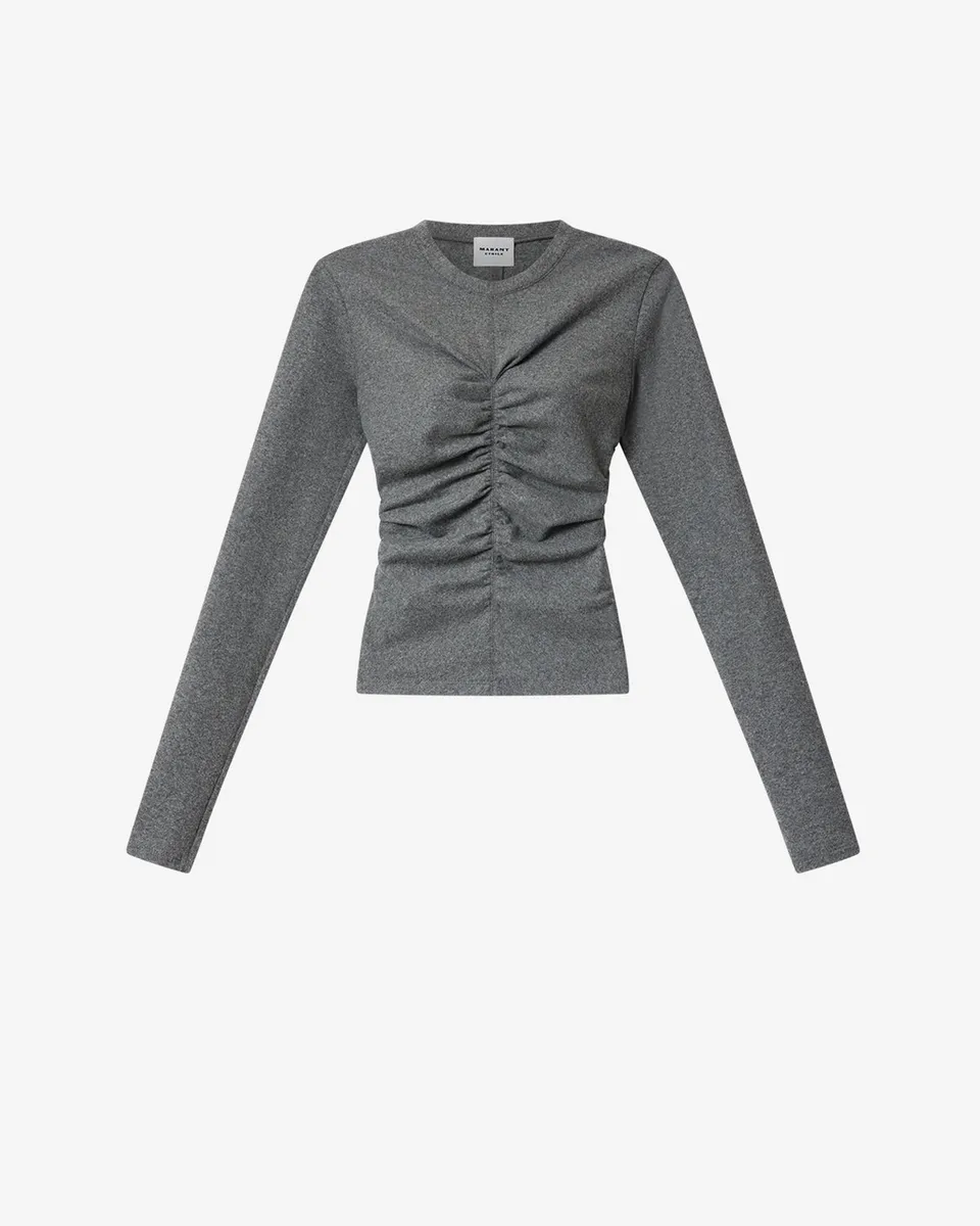 Isabel Marant Delesa top ajusté gris jersey