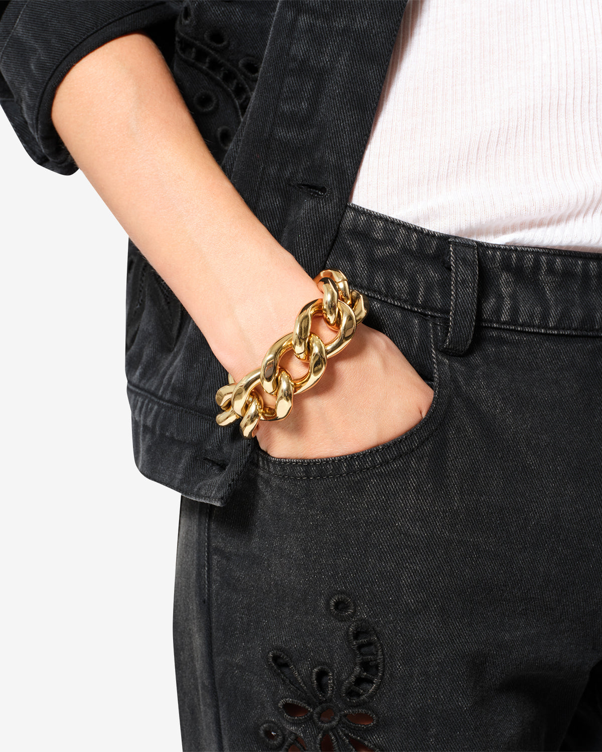 Isabel Marant Bijoux Bracelet Links bracelet doré T1