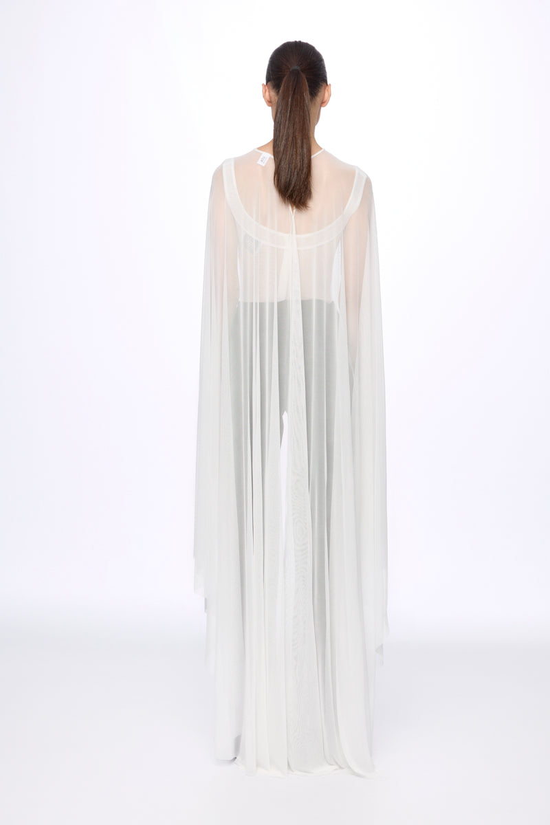 ATU Body Couture Two-piece sets body mesh cape blanche
