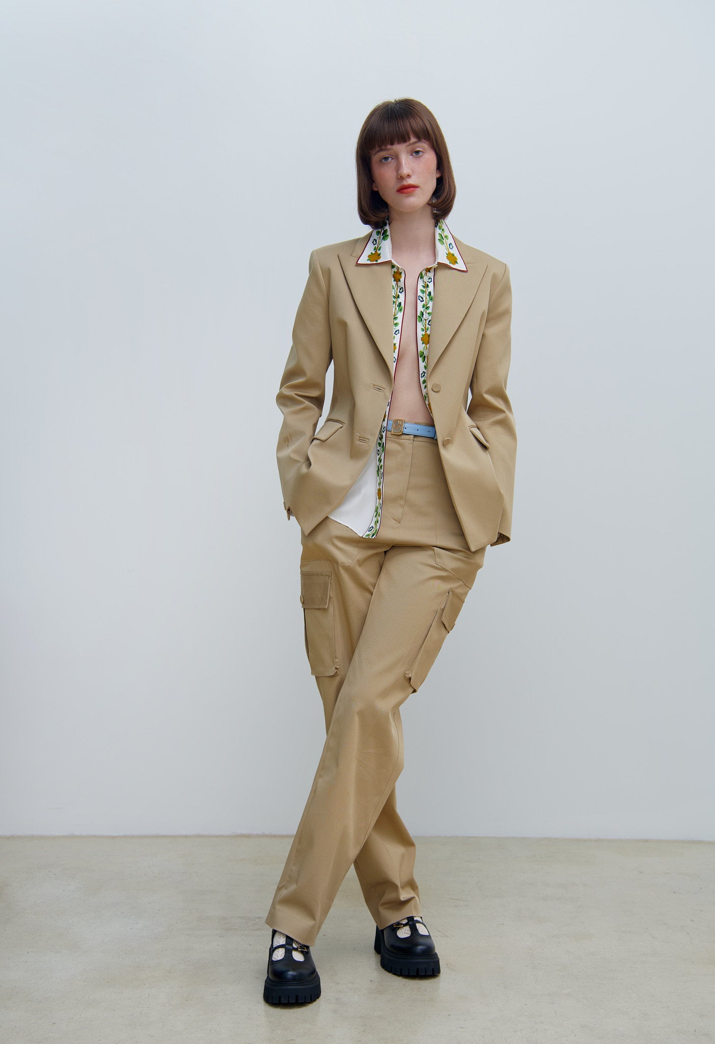 Paul & Joe Emma chemise twill soie Blanc droite poches