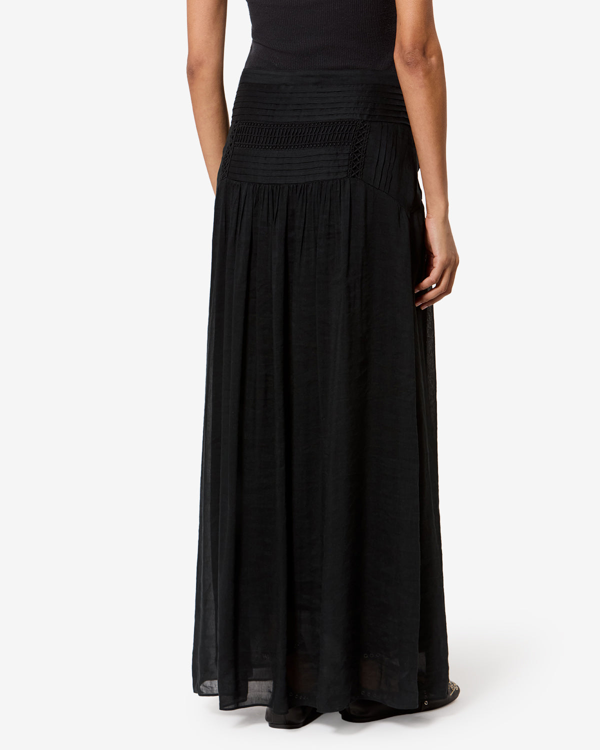 Isabel Marant Pylka jupe longue noir en lin
