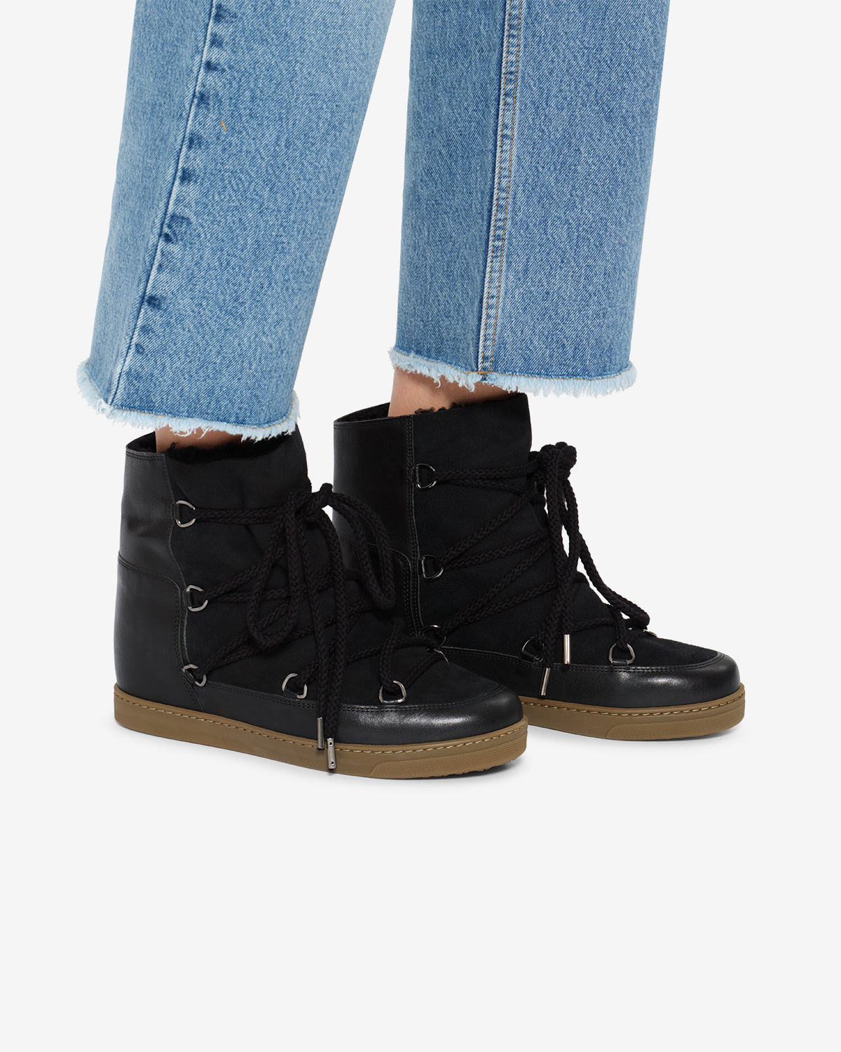 Isabel Marant Nowles bottines après-ski noir lacets