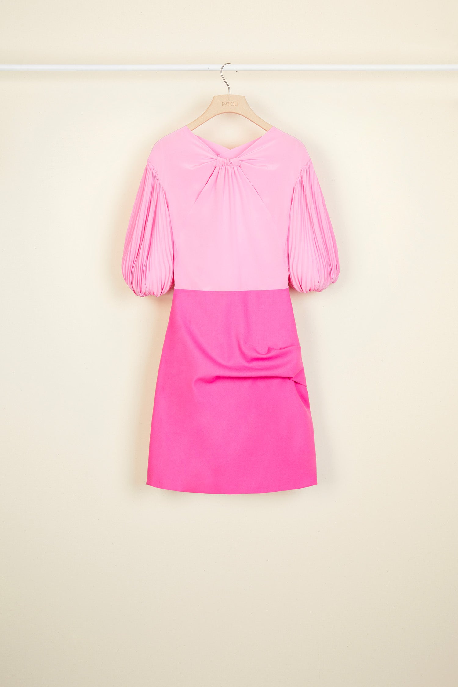 Patou H20DR0160021420P mini robe soie laine Peony
