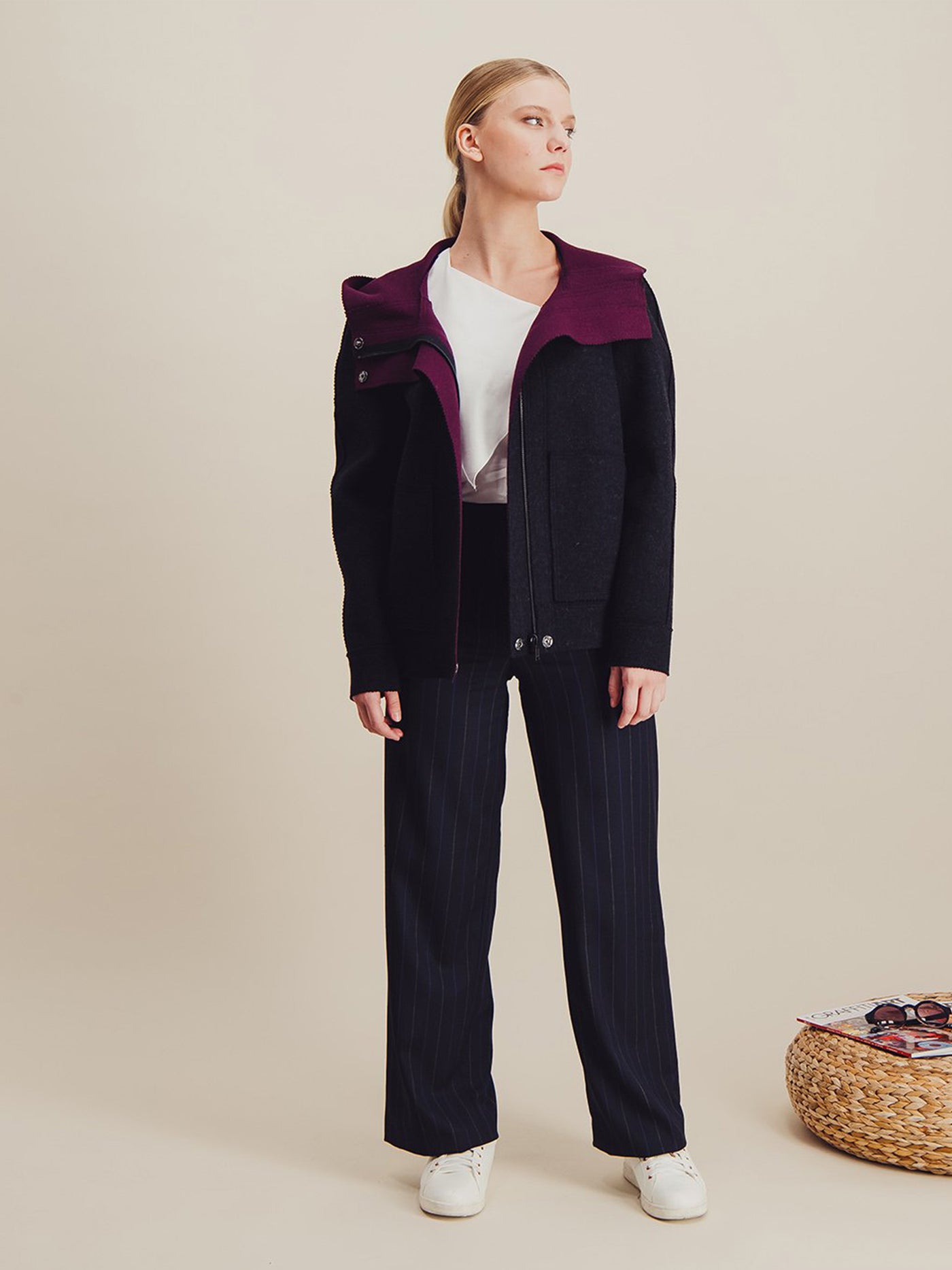Anahide Saint André Domaru veste laine réversible