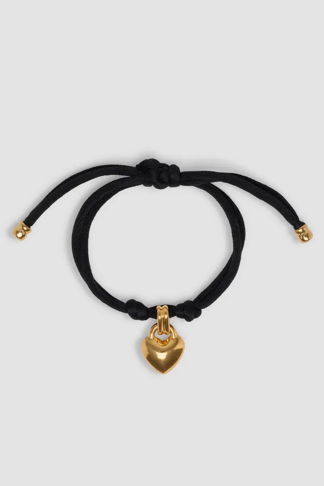 Patou Jewellery P25JW1531002999B bracelet cœur noir laiton doré