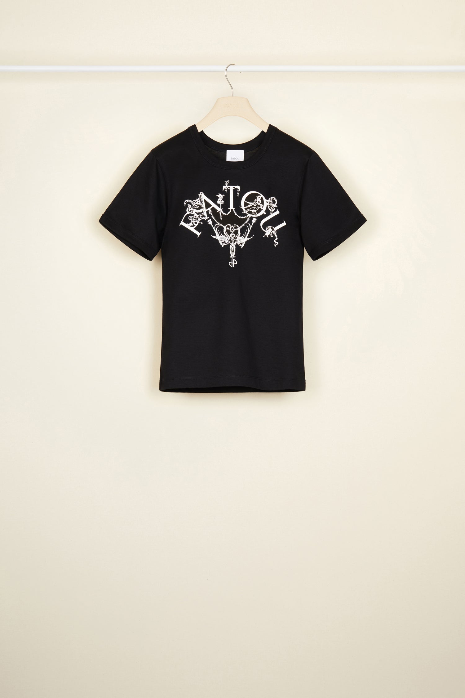 Patou P22JE0449999999B t-shirt coton bio noir
