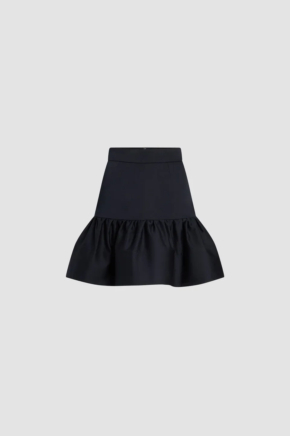 Patou P26SK0600074698N jupe mini volants bleu nuit coton bio