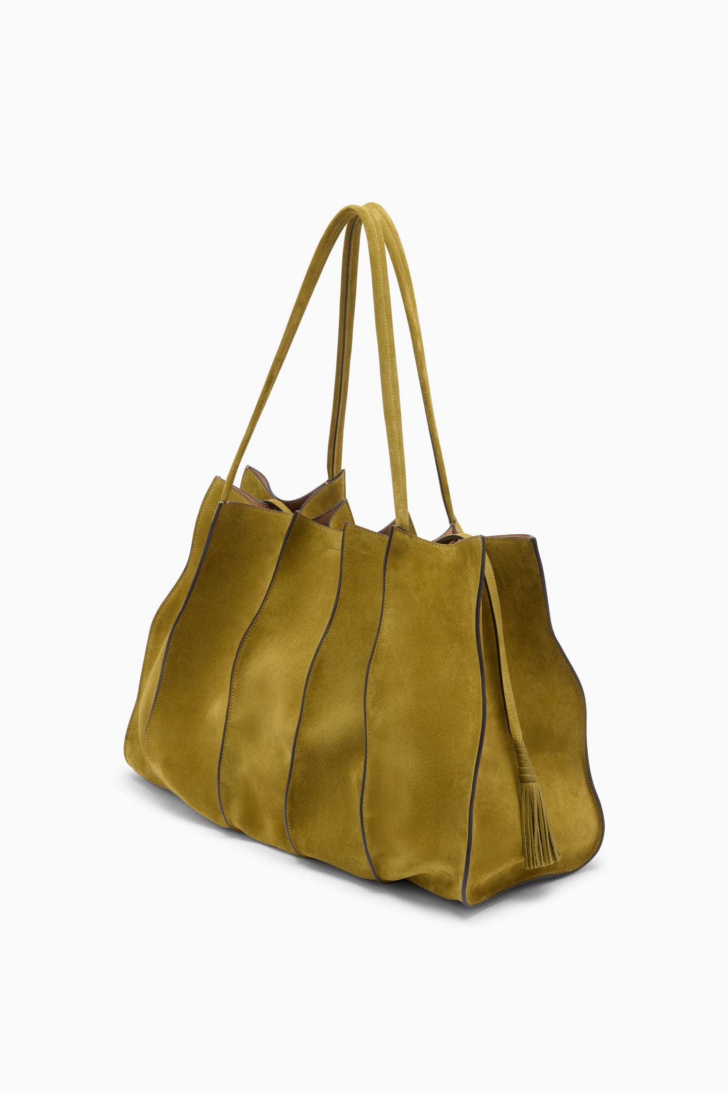 Ulla Johnson Adria Grand Tote Olive Suède Bandoulière