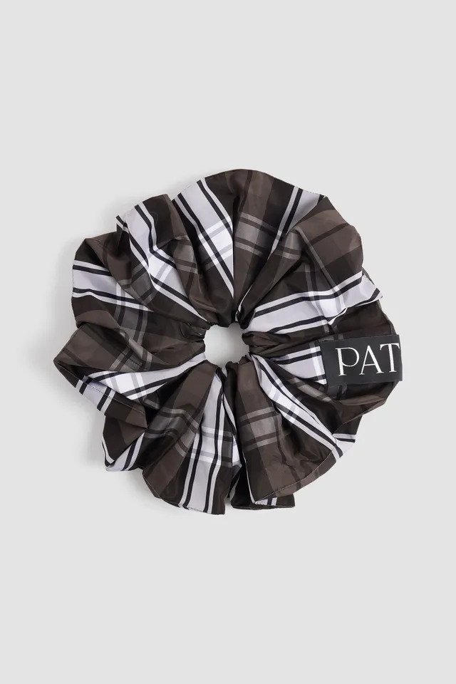 Patou Accessories AC059 chouchou volumineux tartan vert