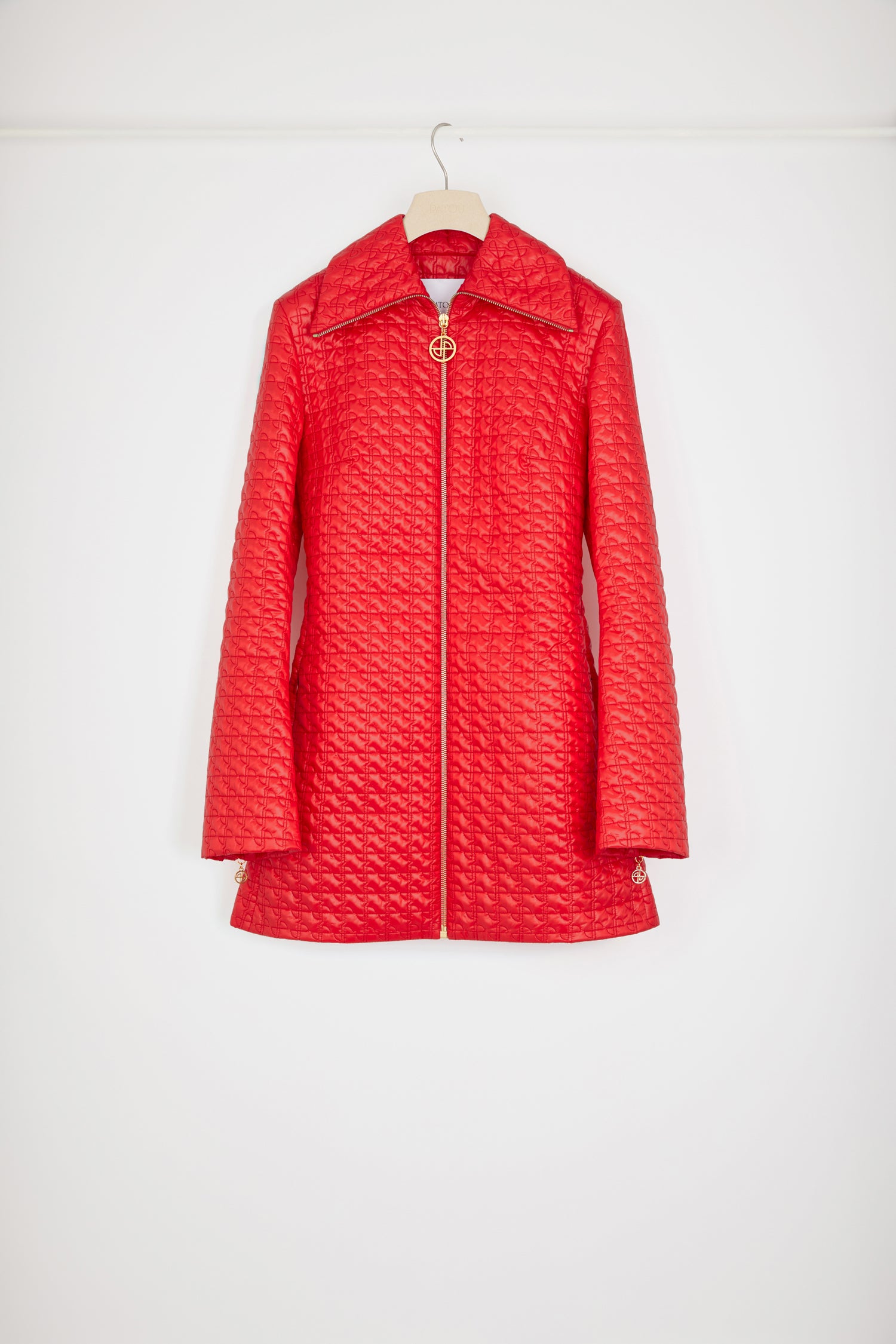 Patou H23JA0330123307R veste longue matelassée rouge
