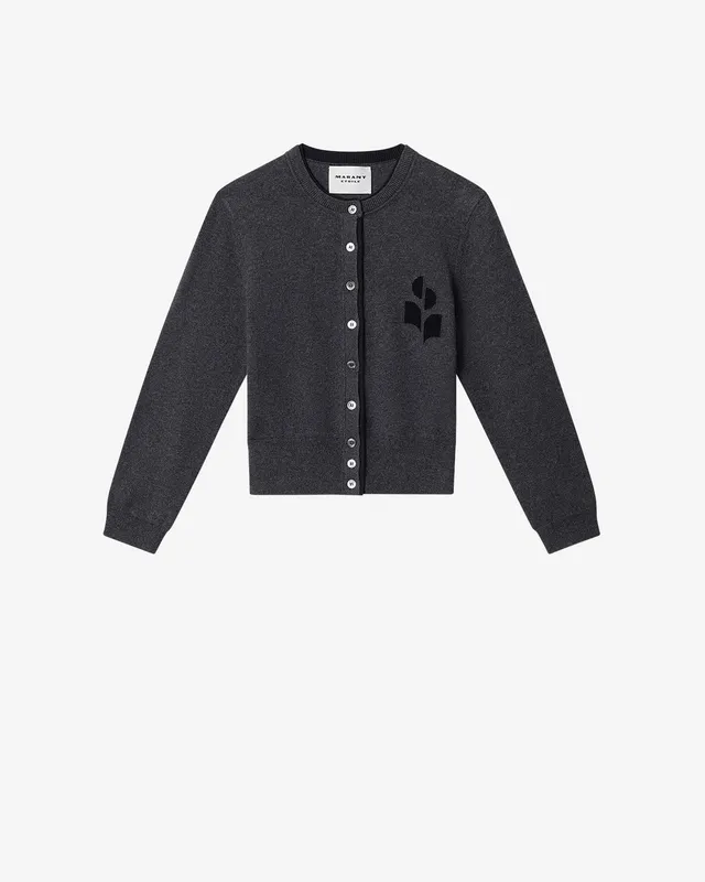 Isabel Marant Lona cardigan maille anthracite-noir