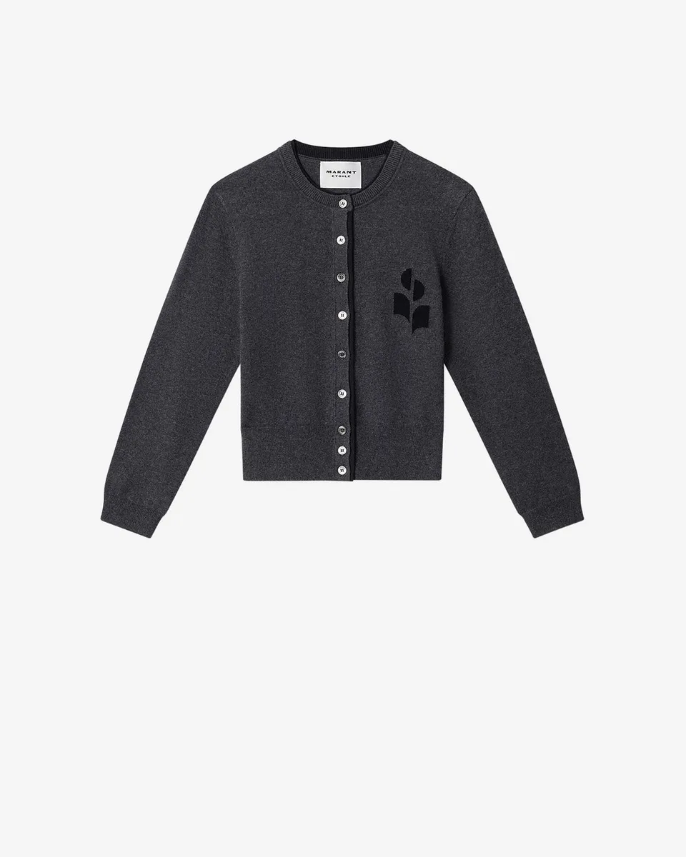 Isabel Marant Lona cardigan maille anthracite-noir