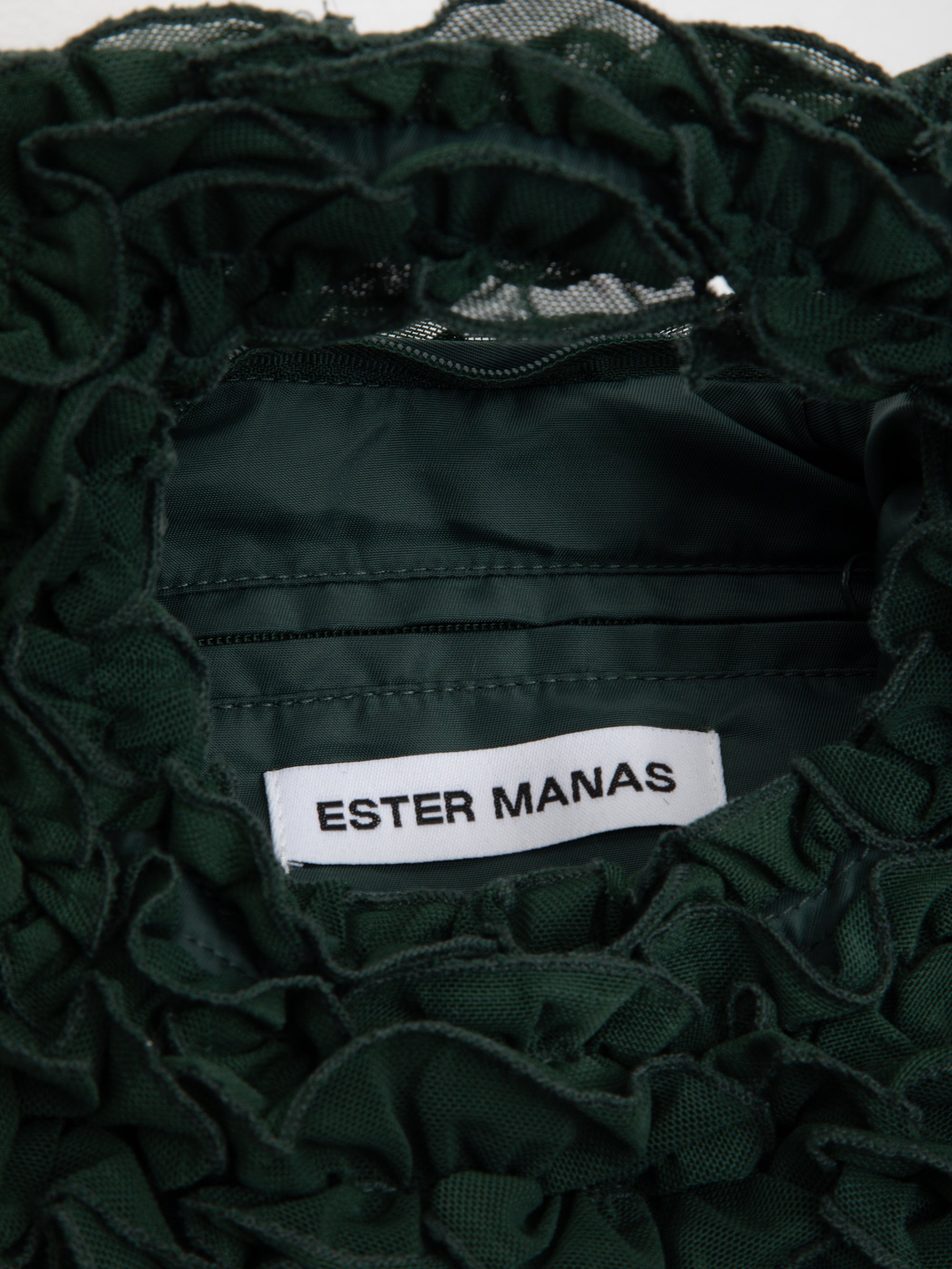 Ester Manas Accessories Cancan sac vert mesh froncé