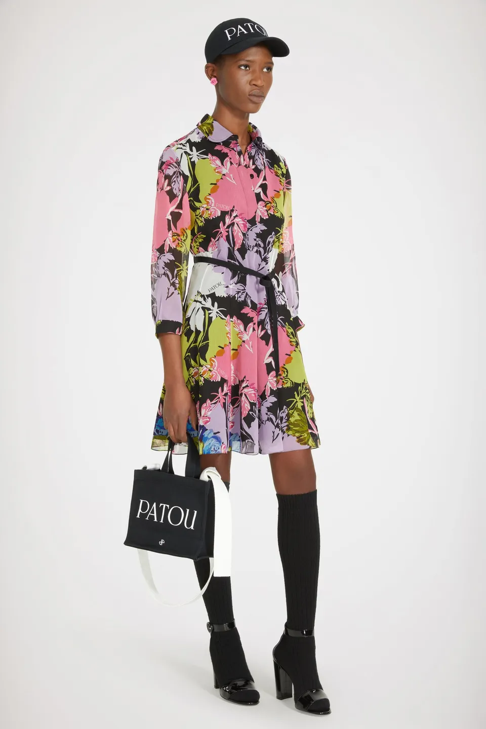 Patou DR099 robe patineuse soie Absinthe Garden