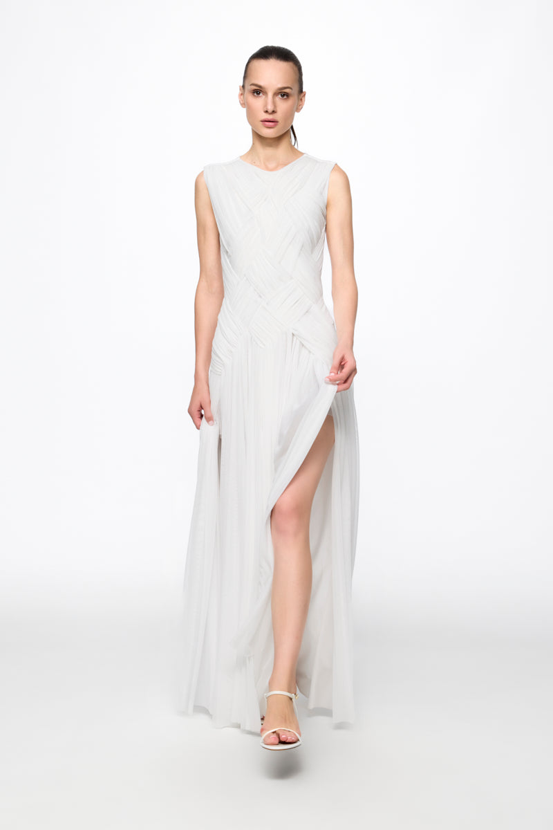 ATU Body Couture Emotional robe longue blanche tulle recyclé