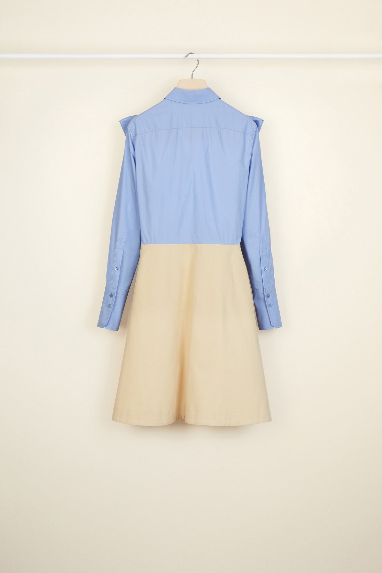 Patou DR033 robe coton Vanilla Blue col nœud