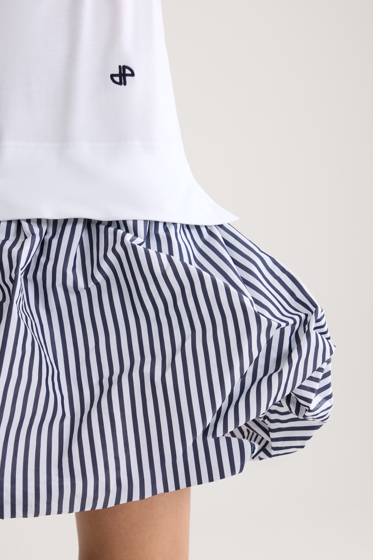 Patou JE226 robe coton bio blanche rayures offshore