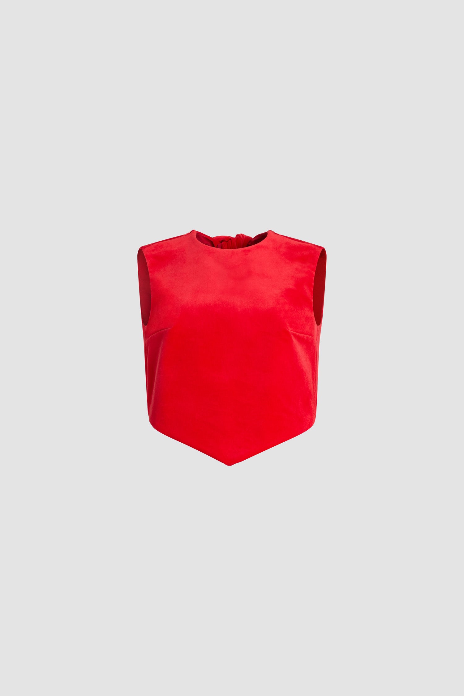 Patou TO161 top velours coton bio rouge