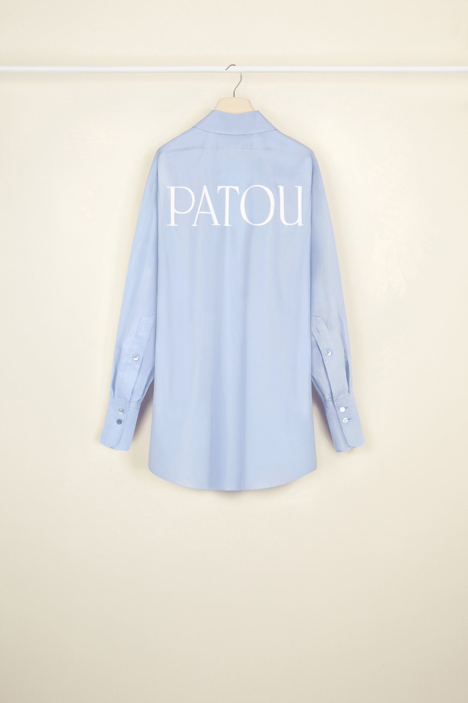 Patou P22DR0860017625B robe chemise coton bio bleu Aurora