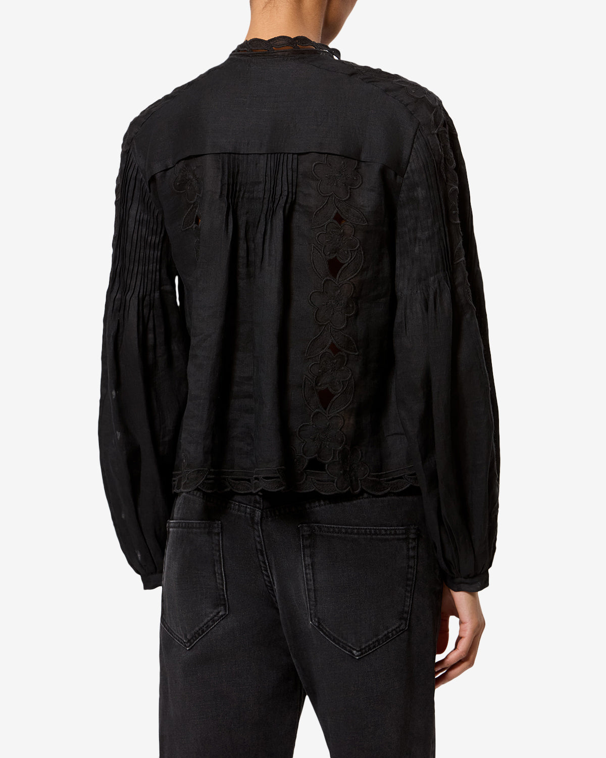 Isabel Marant Rubra blouse noire broderie large 34-44