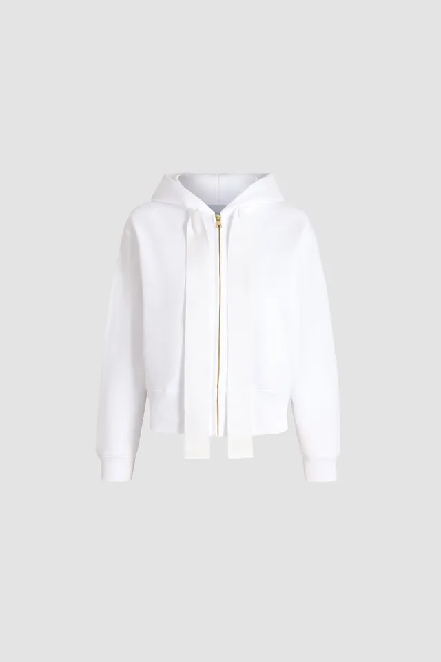 Patou SP067 sweat capuche coton bio blanc Eden Roc