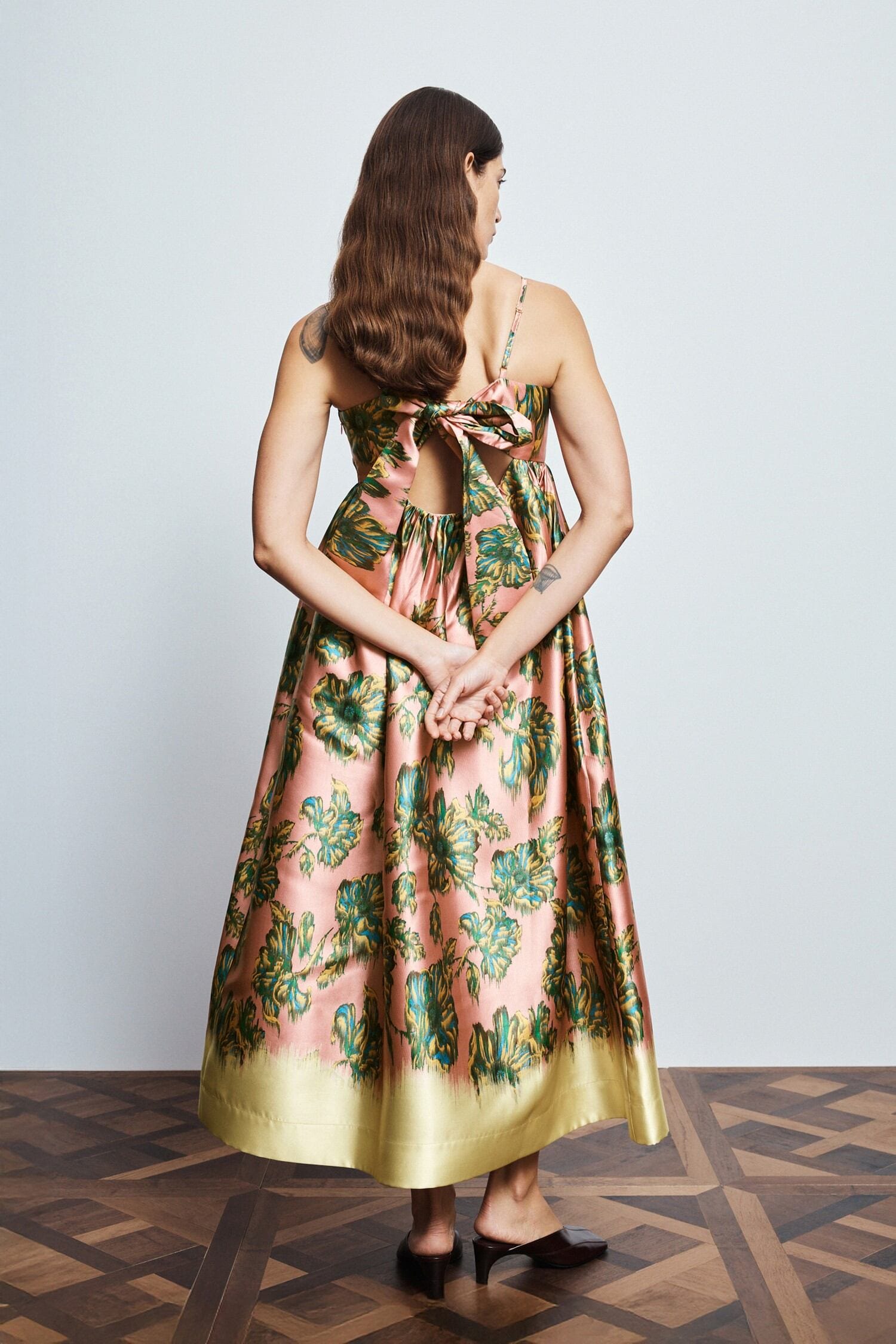 Alemais Faye robe midi empire fleurie recyclée