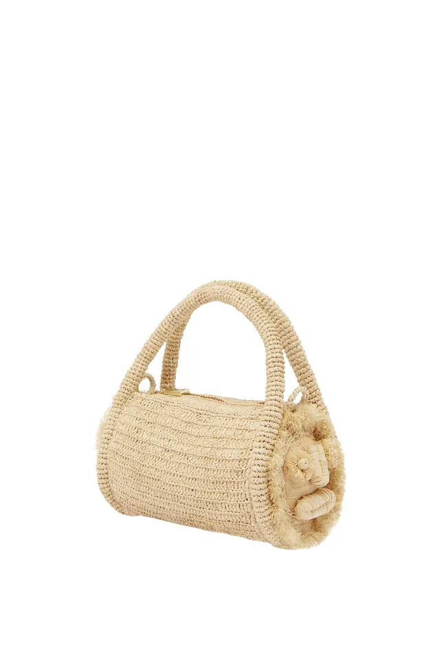 Alemäis Sunlit Raffia Mini Barrel sac raphia artisanal