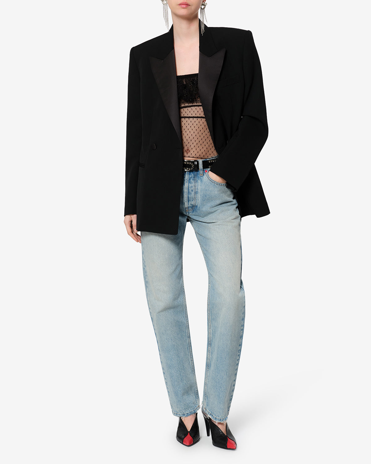 Isabel Marant Daya jean bleu vintage regular coton