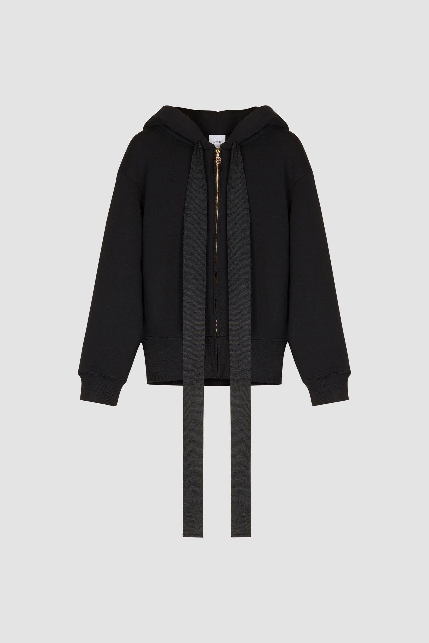Patou Sweat zippé JE007 hoodie coton bio noir