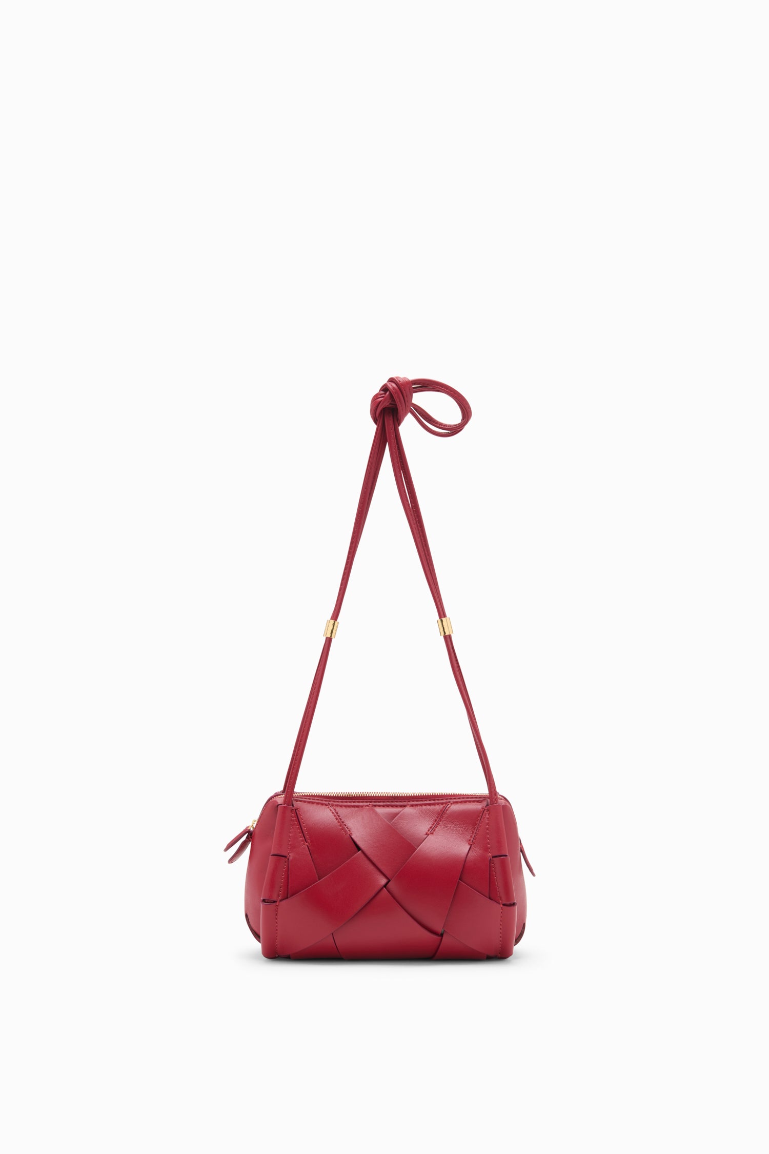 Ulla Johnson Charlotte sac caméra Claret cuir tressé