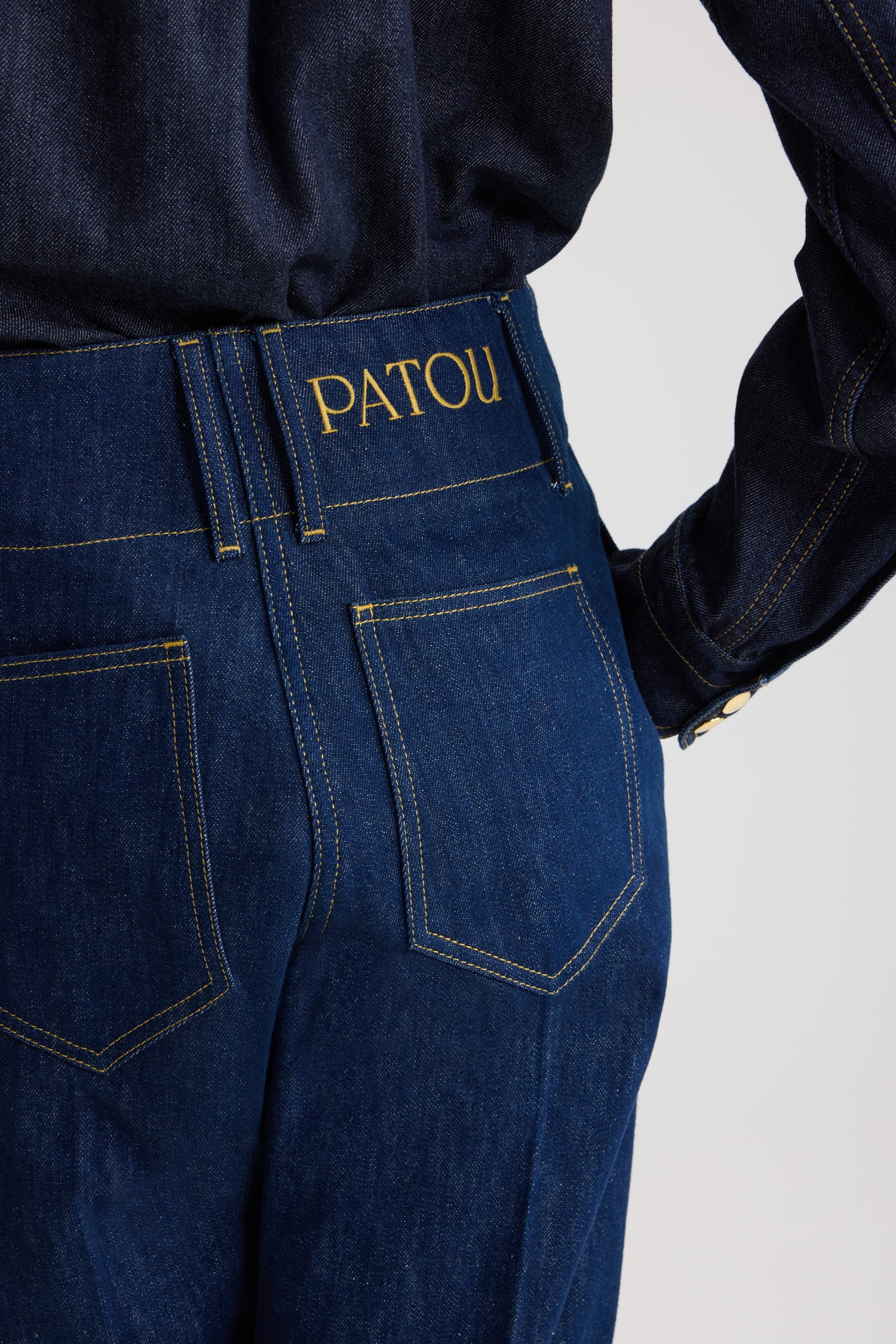 Patou Denim pantalon large TR044 jean bleu Rodeo Blue
