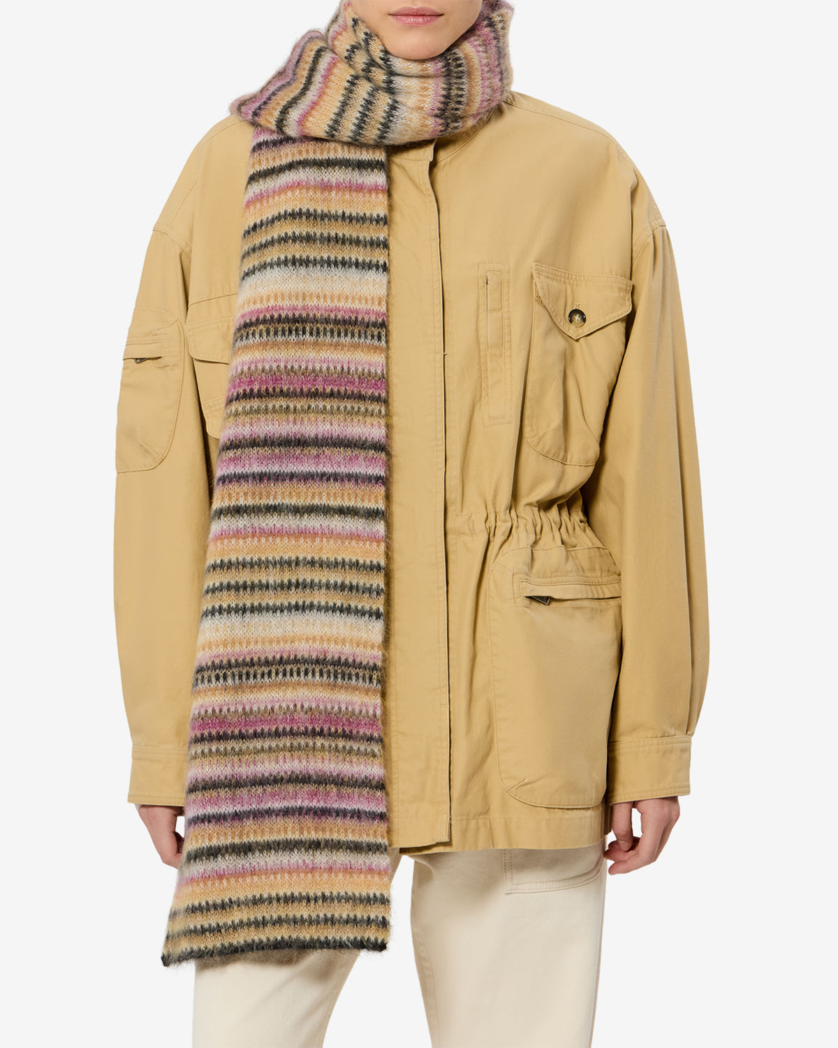 Isabel Marant Mouna écharpe mohair mustard