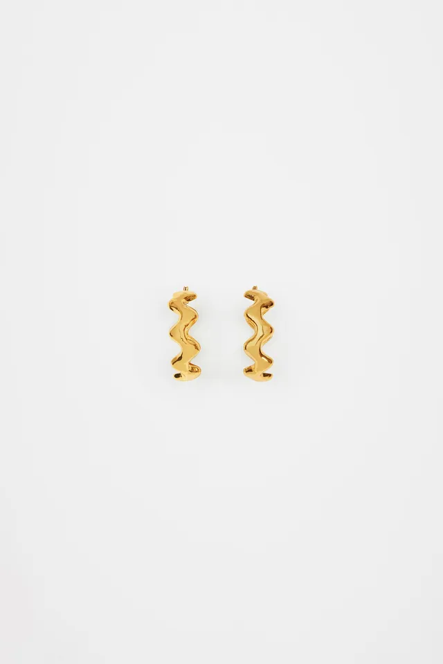 Patou Jewellery JW1161002299G créoles vague plaqué or