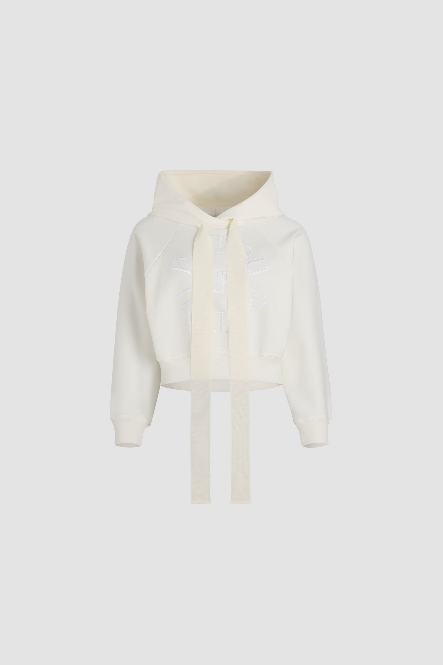 Patou P25JE0699985001W hoodie blanc médaillon coton bio XXL