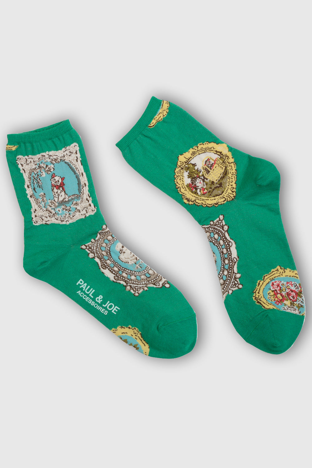 PAUL & JOE chaussettes coton médaillon blanc 36-39
