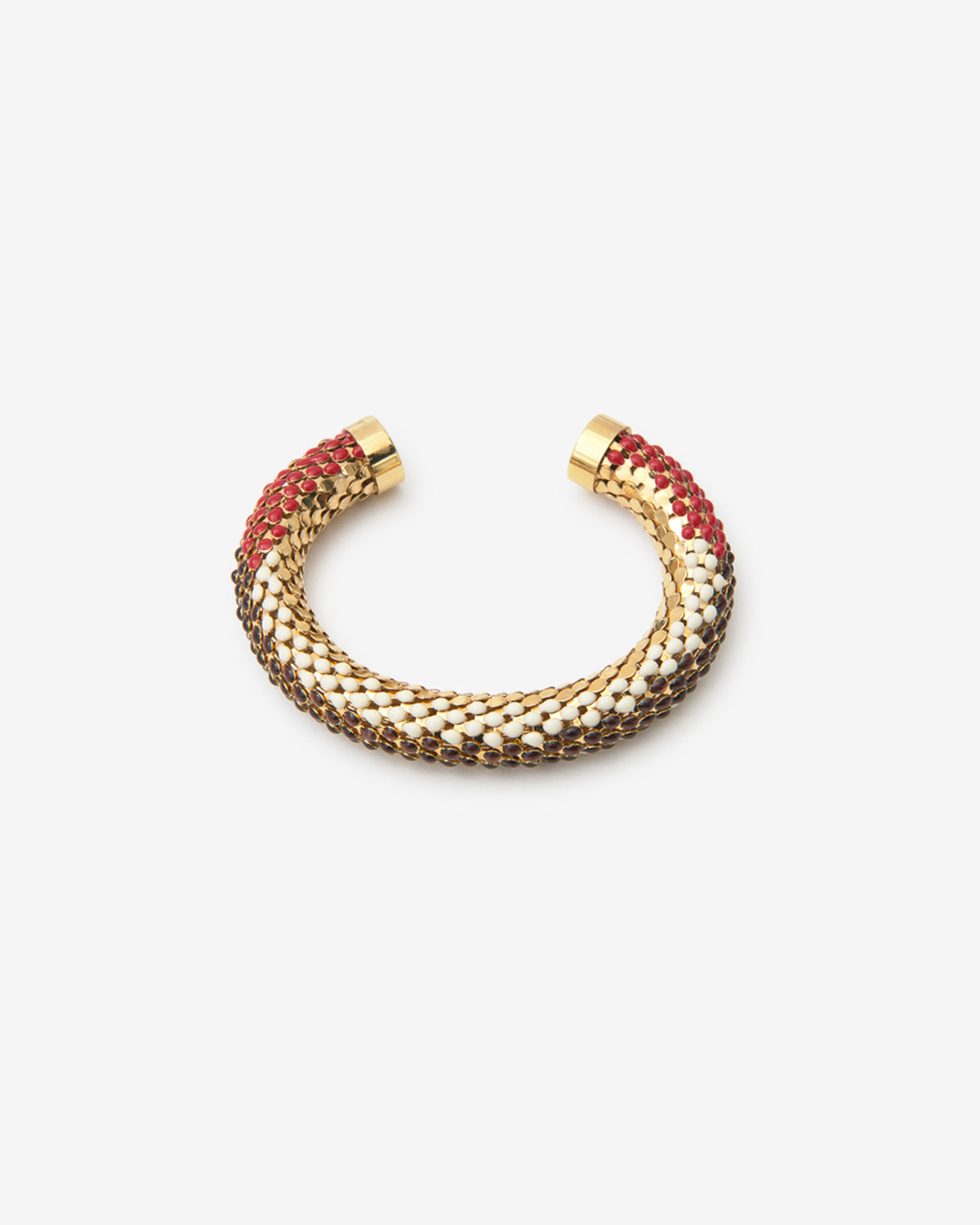 Isabel Marant Doria bracelet jonc rouge tressé