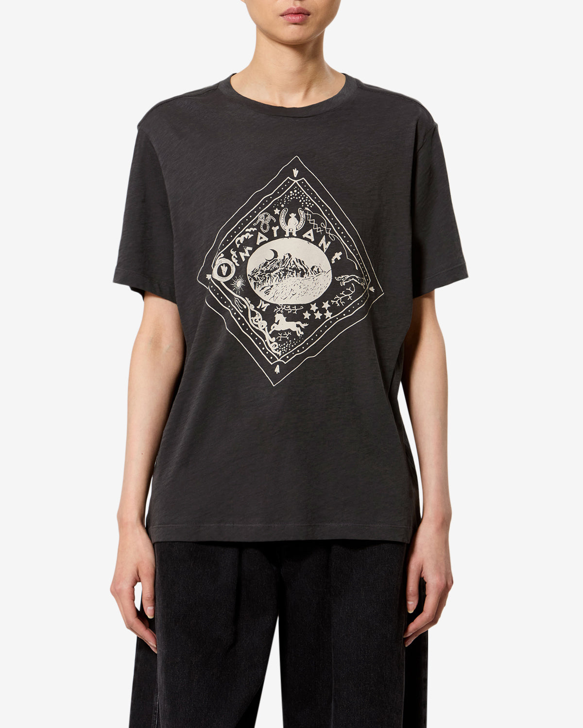 Isabel Marant Zewel T-shirt coton noir délavé