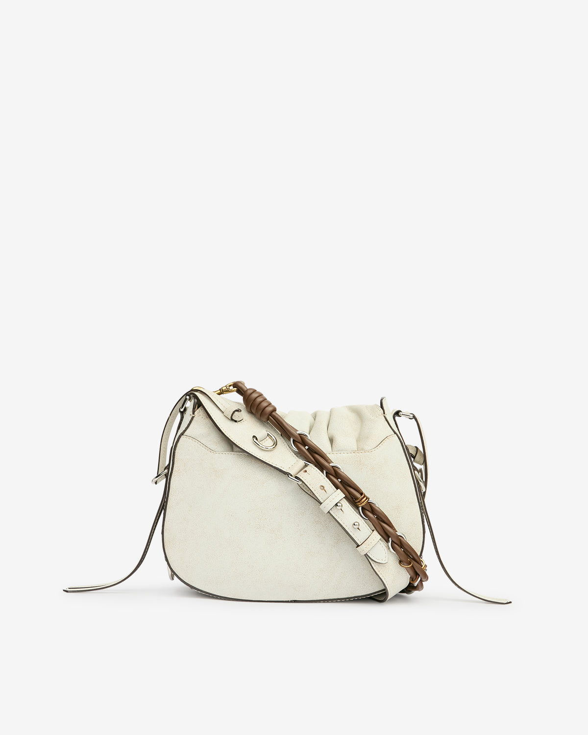 Isabel Marant Bolton sac en cuir suédé beige