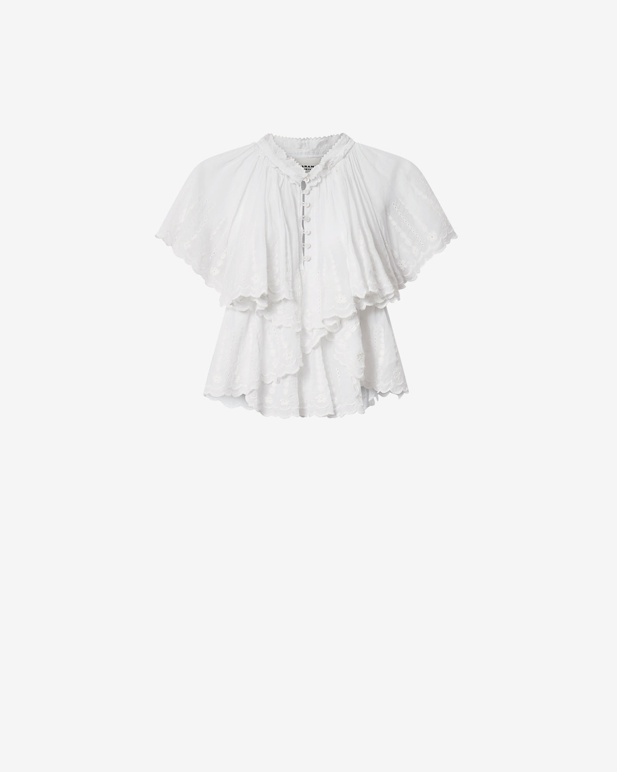 Isabel Marant Lorna top blanc broderie anglaise
