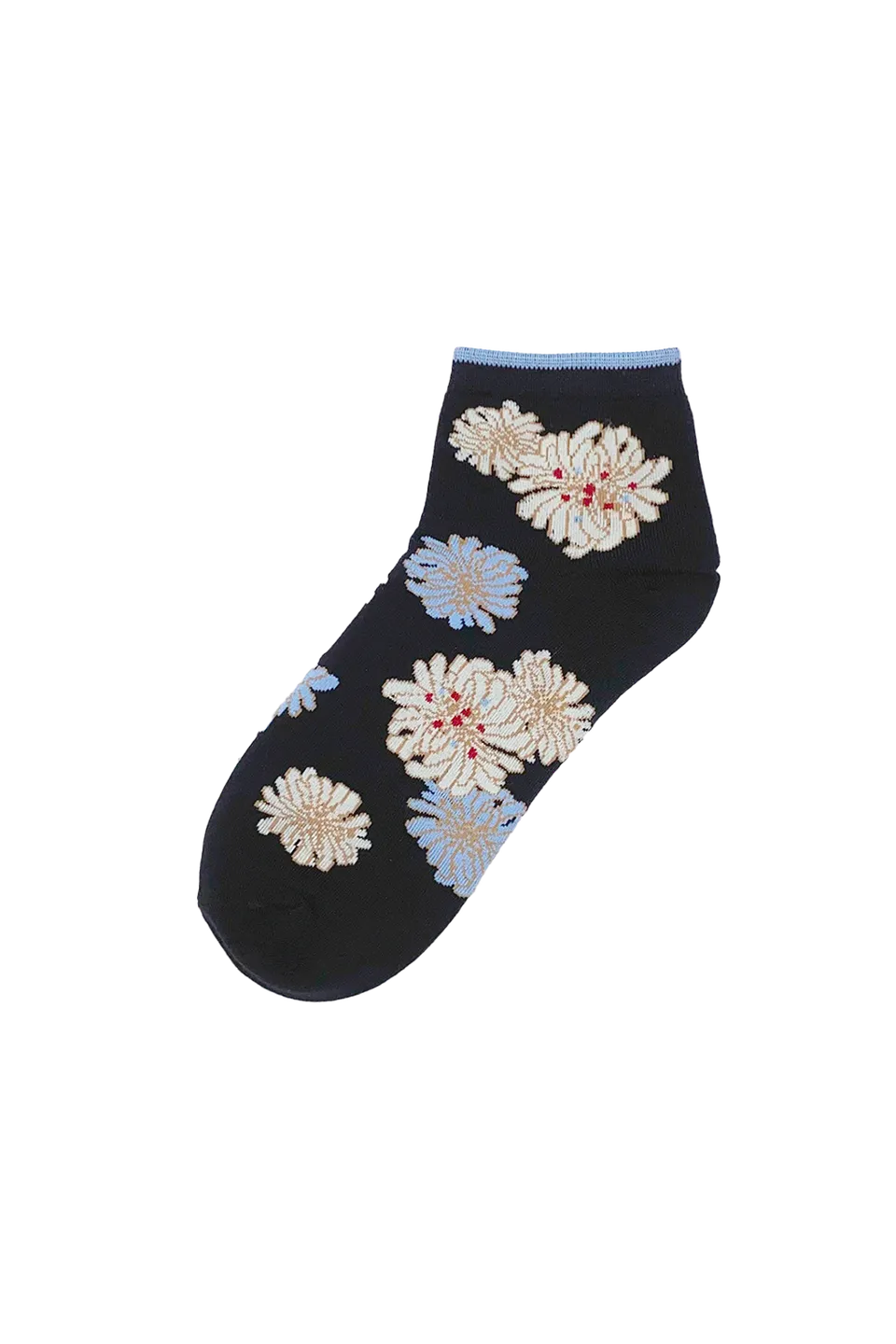 Paul & Joe Chrysanthème chaussettes noires motifs épaisses