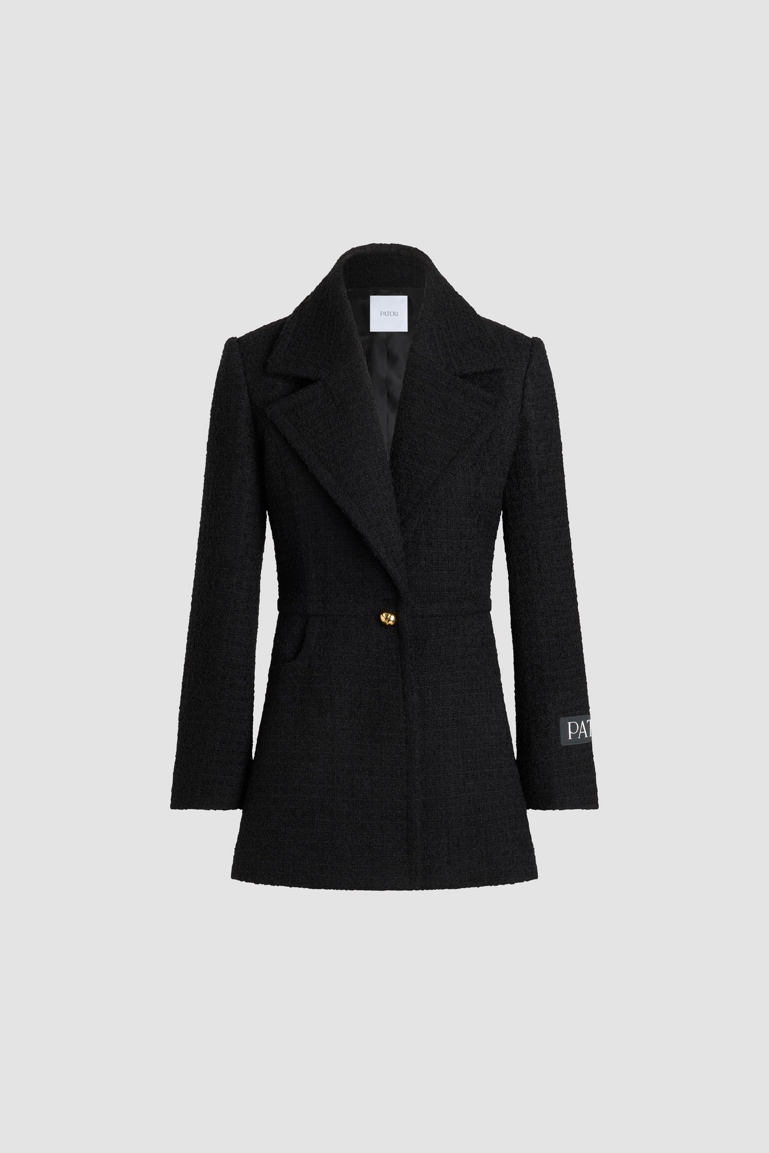 Patou JA056 veste tweed laine noire
