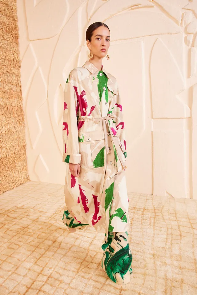 Ulla Johnson Palette manteau Comet lin multicolore
