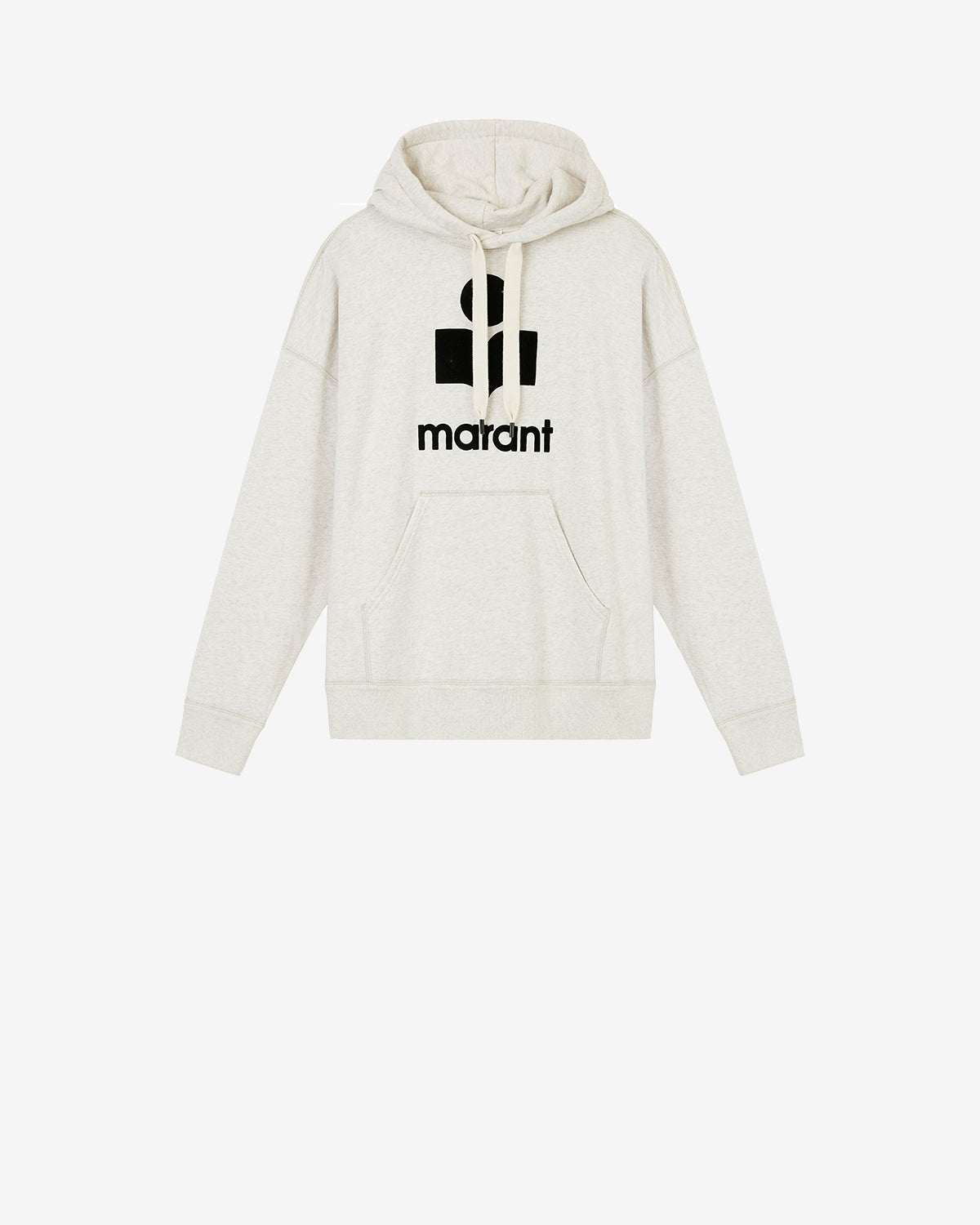 Isabel Marant Miley sweat écru coton capuche logo imprimé