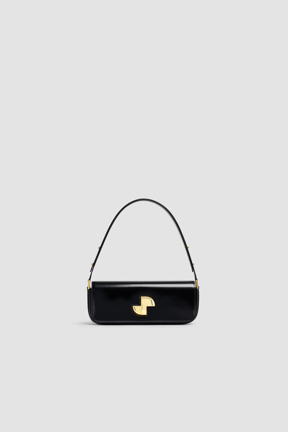 Patou BA020 sac noir cuir le lock allongé