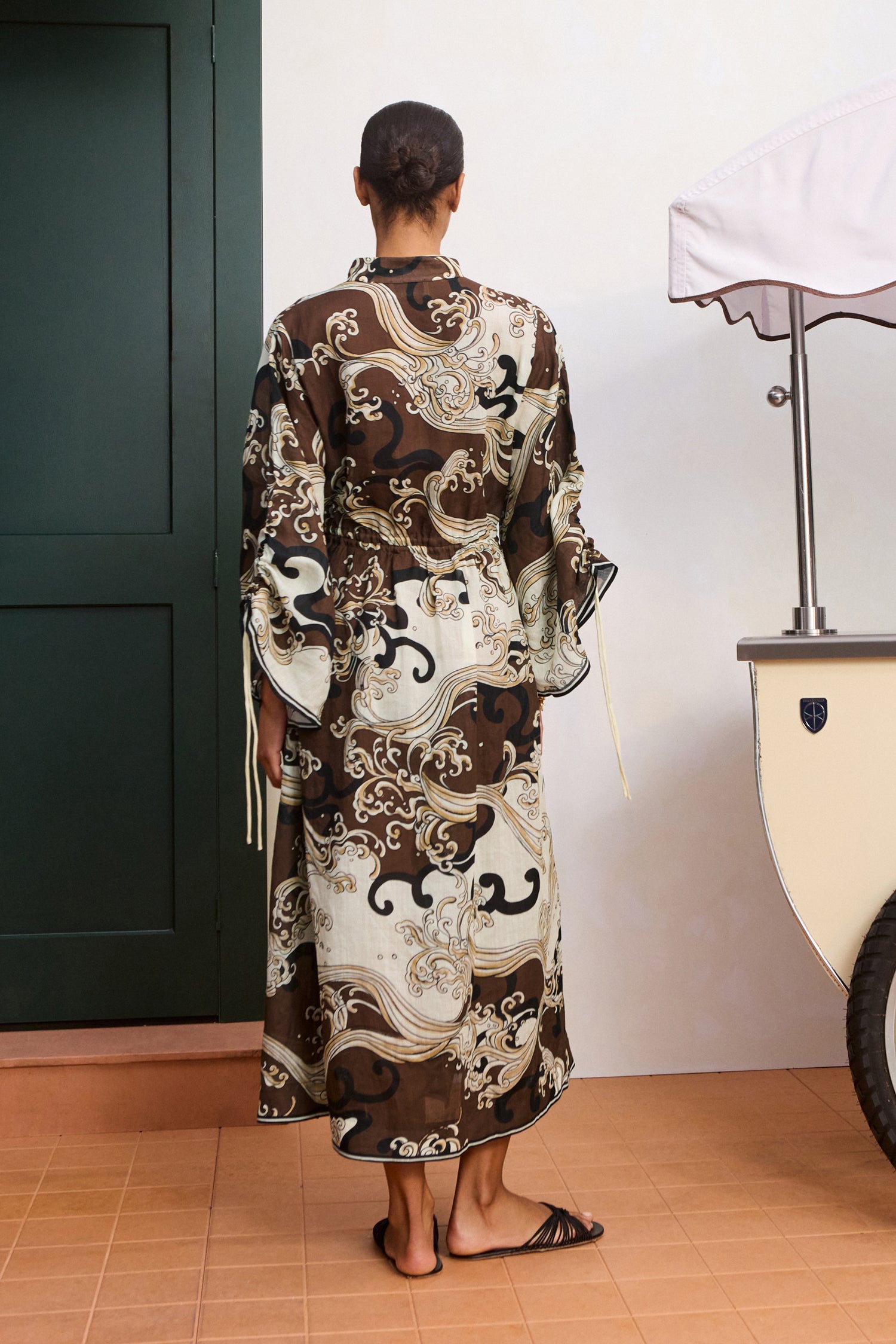 Alemaïs Otis Shirtdress robe chemisier midi vagues