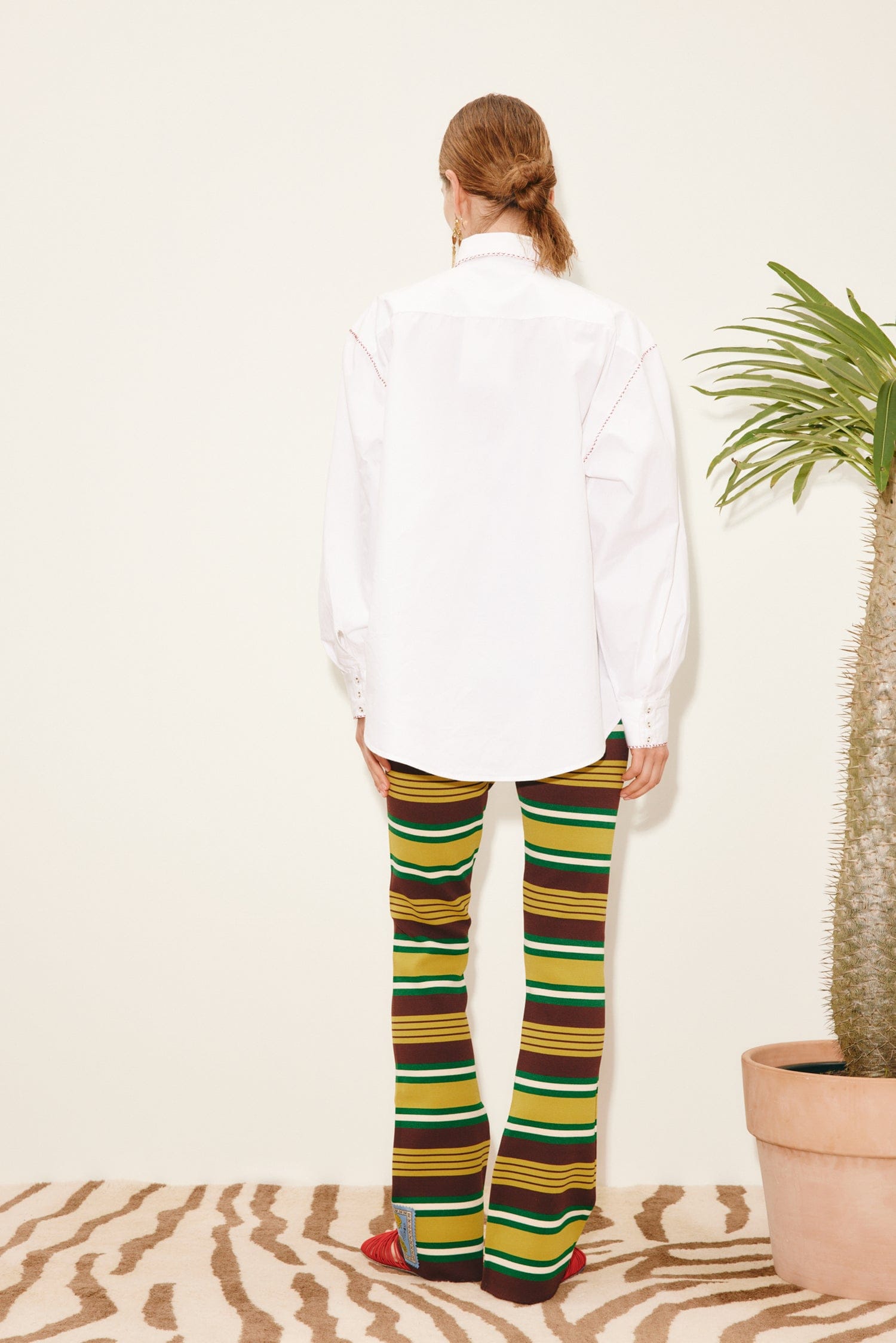 Alemais Clover Knit Pant pantalon maille M jambe évasée