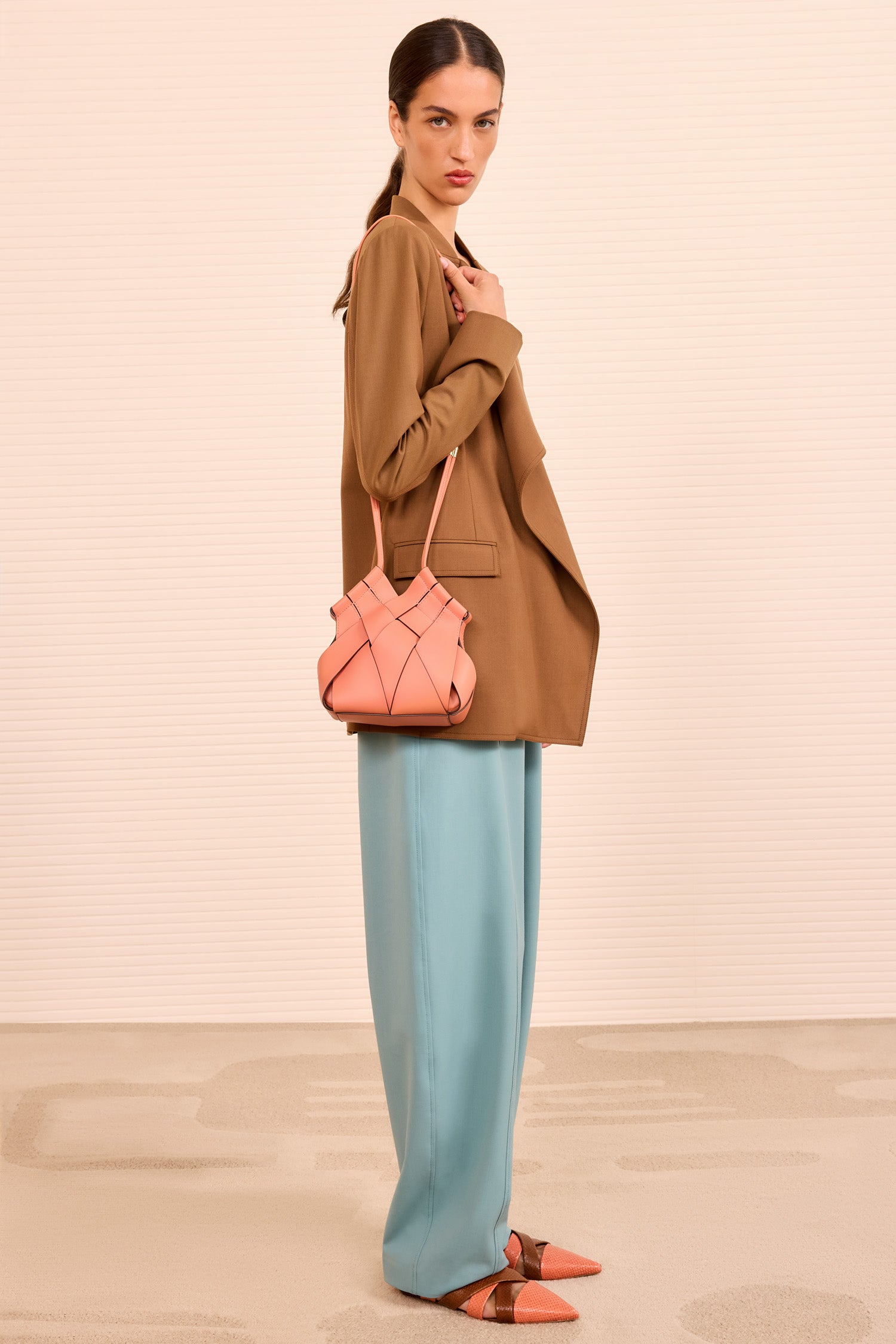 Ulla Johnson Charlotte sac bandoulière rose cuir