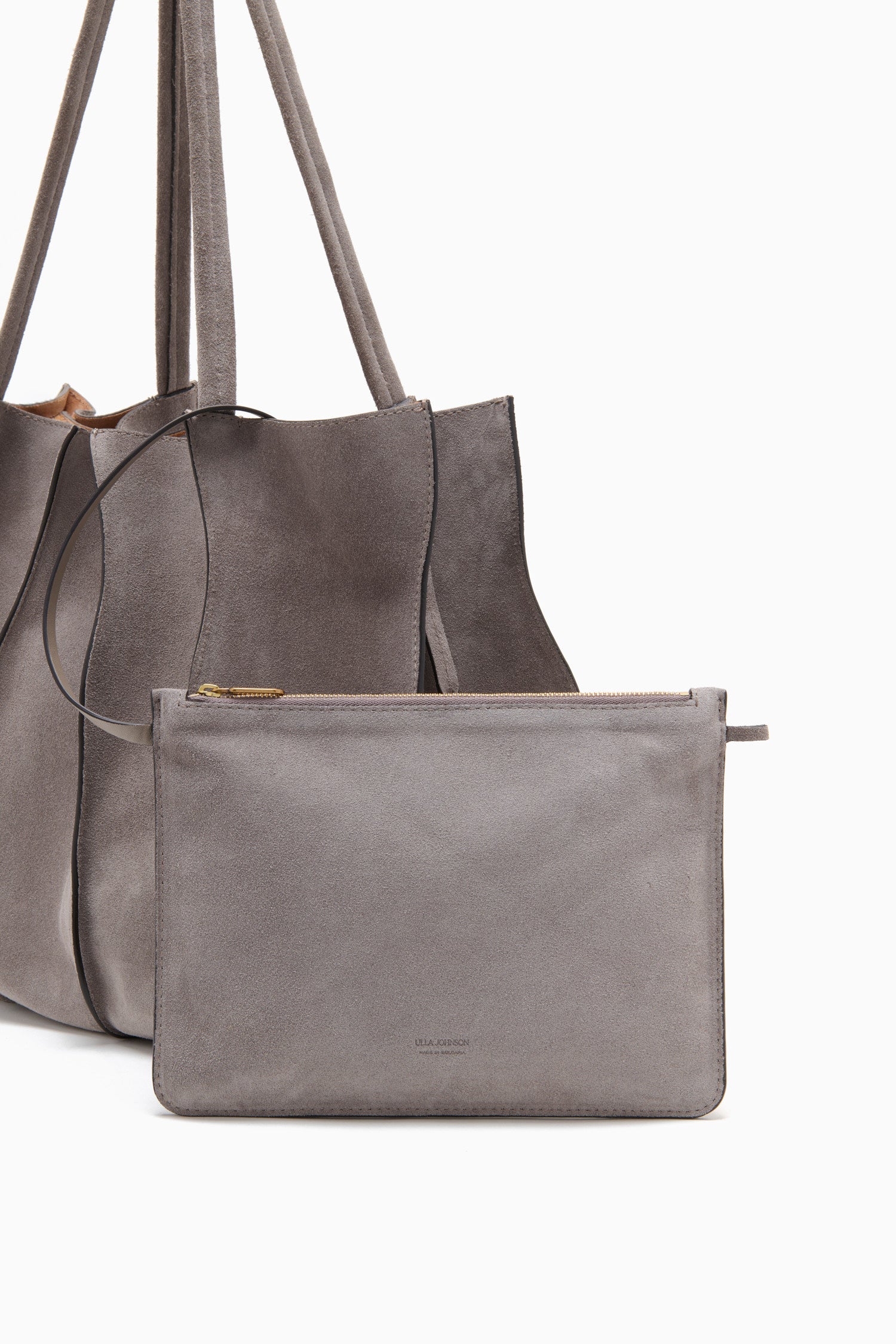 Ulla Johnson Adria tote daim gris Dove