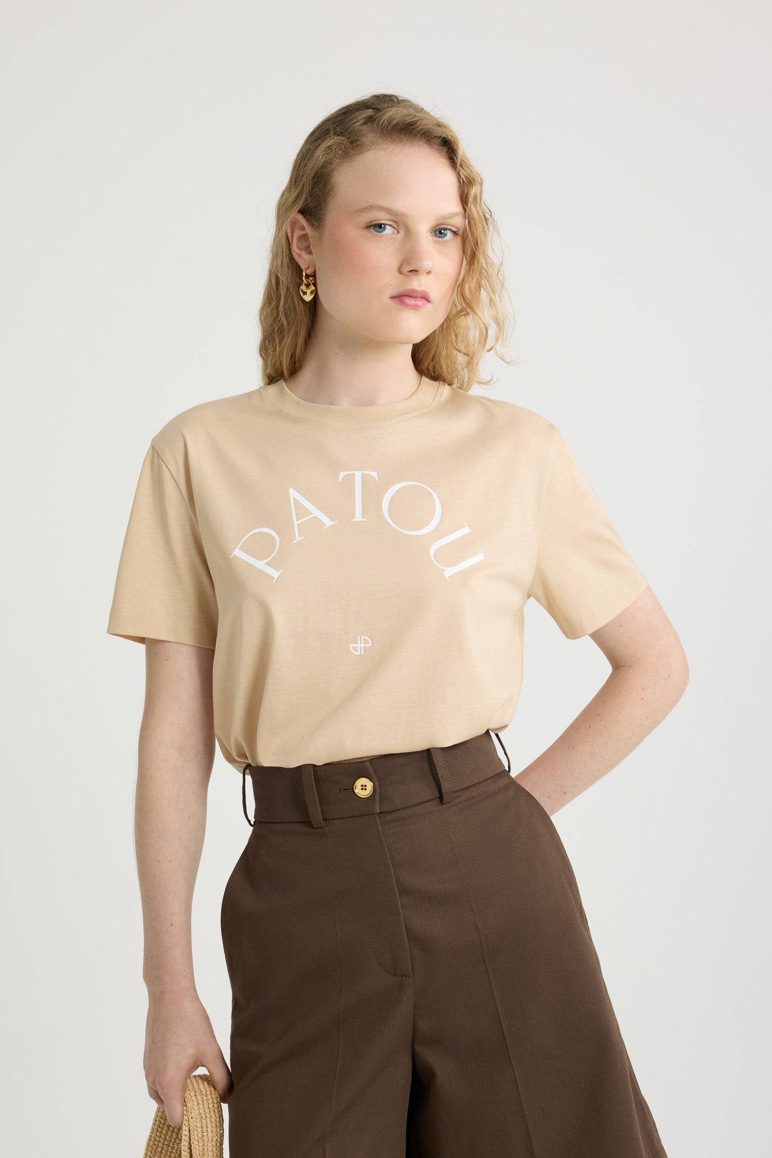 Patou P25JE1369999118P t-shirt coton praline M